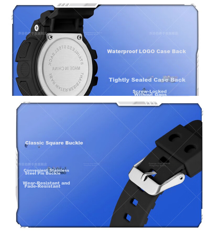 GEORGCOUNT Men's Watch Student 2025 New Multifunctional Waterproof Electronic Watch for High School and Middle School Boys Children's Alarm Clock 19