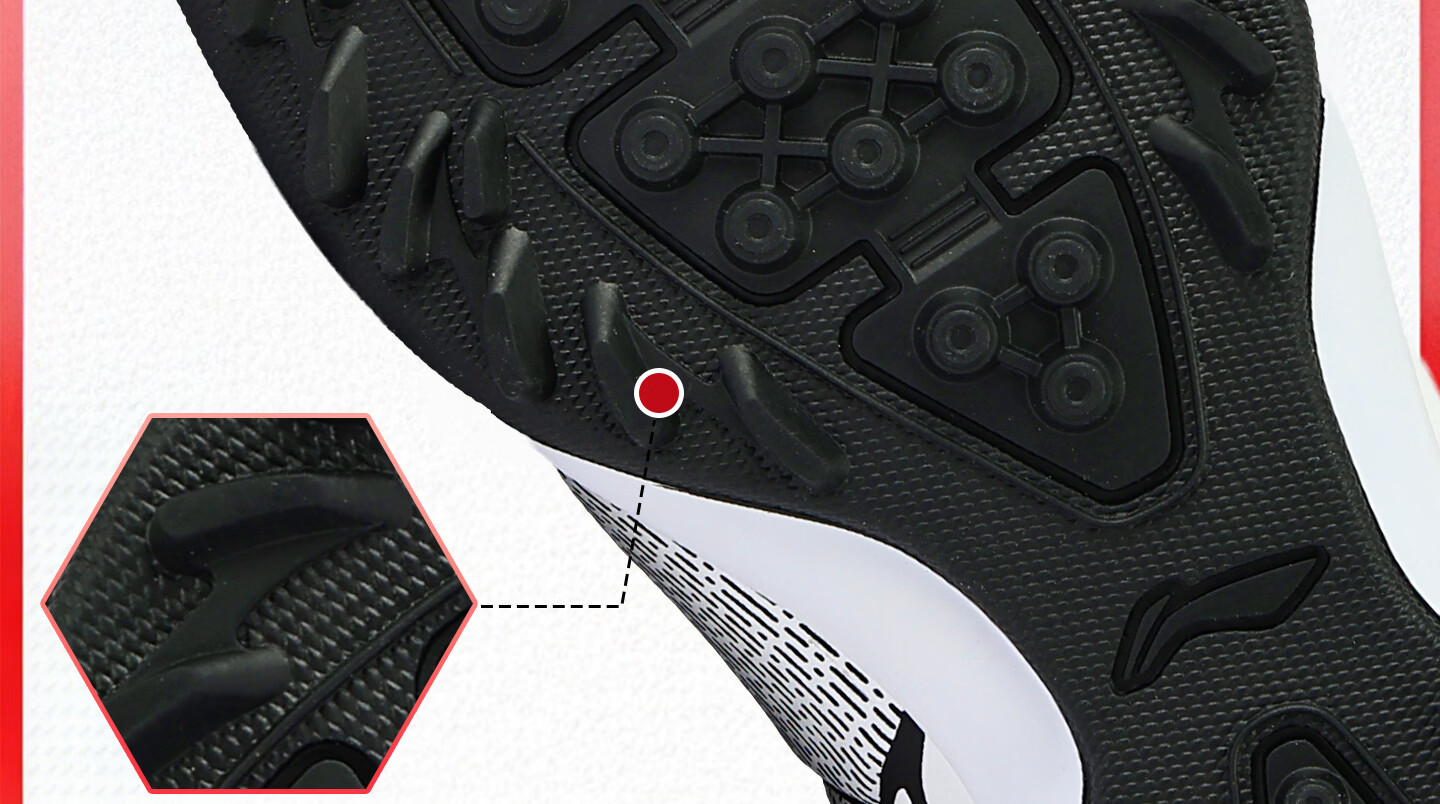 Li-Ning Kids Soccer Shoes Studded TF Slip-On Youth Professional Training Anti-Slip Durable Football Shoes Size 37 18