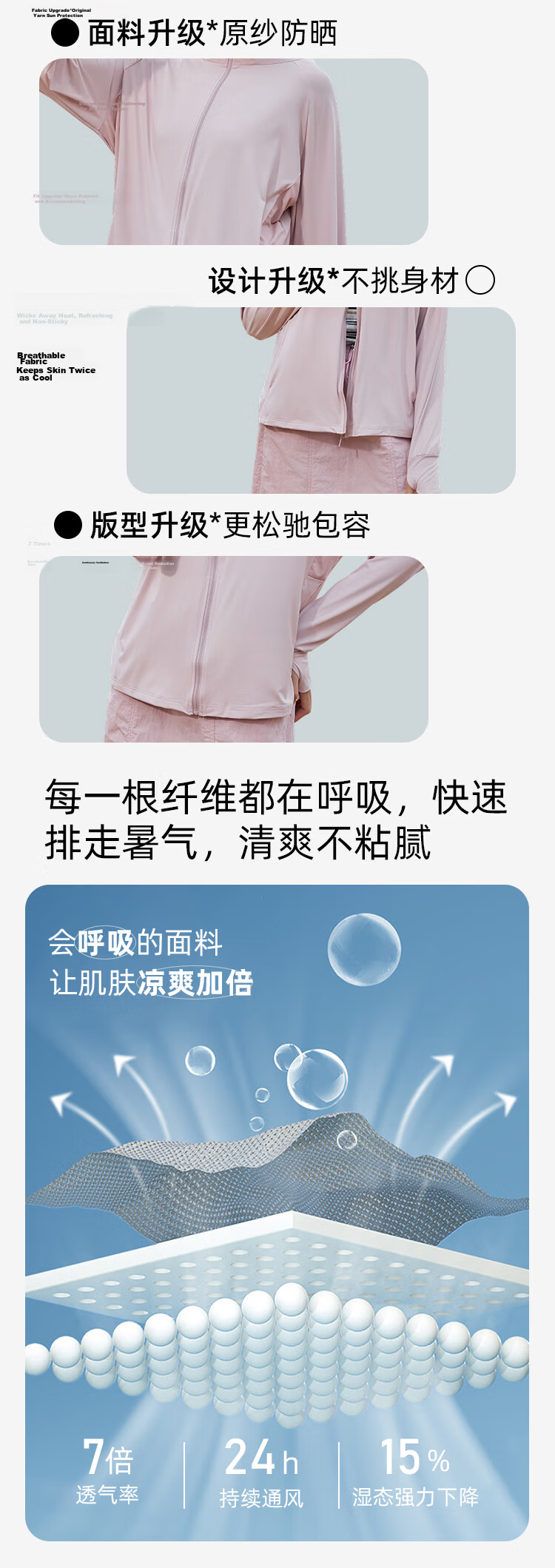 Yishangmei Women's Ice Silk Sun Protection Jacket UV Protection 2026 Summer New Fashion High SPF Plus Size Breathable Coat 8