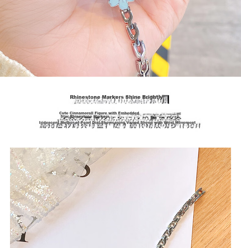 ZGO Sanrio Watch, Women's Butterfly Bracelet, Student Gift for Middle And High School, Cinnamoroll Valentine's Day Present for Girlfriend 8