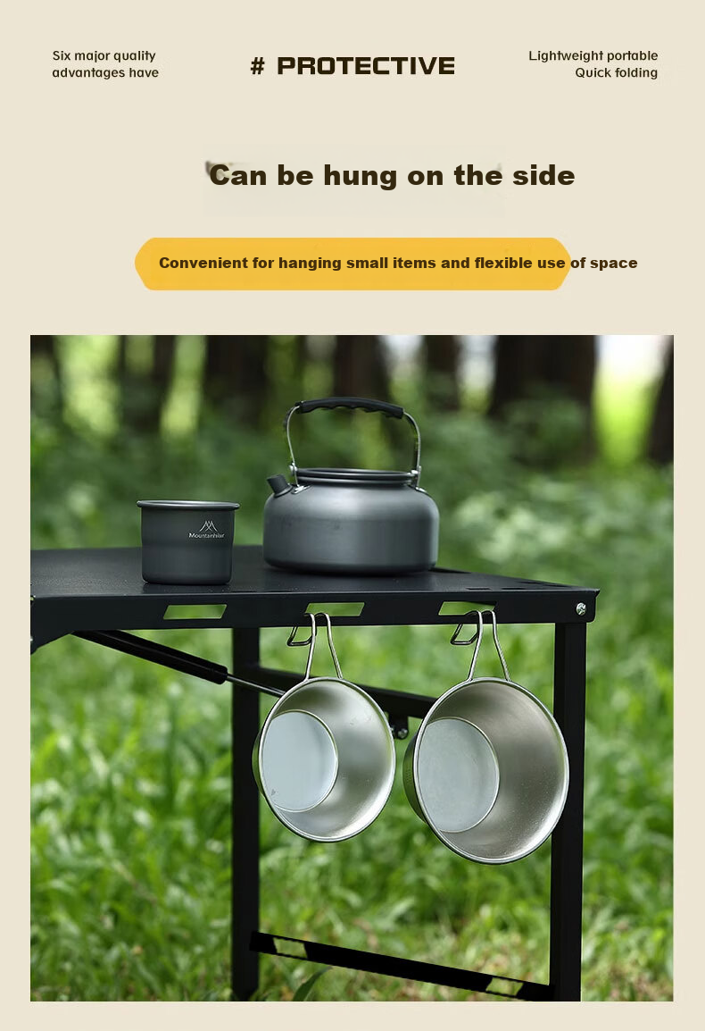 Hakkai Bird Shadow Tactical IGT Camping Table Outdoor Hydraulic Folding Portable Picnic Table Large Lightweight Gear 11