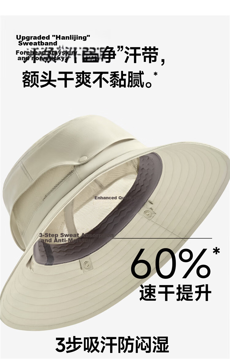 Beneunder Men's Summer Fisherman Hat Sunshade Outdoor Mountaineering Face Cover Fishing Sun Protection Hat TS0166 15