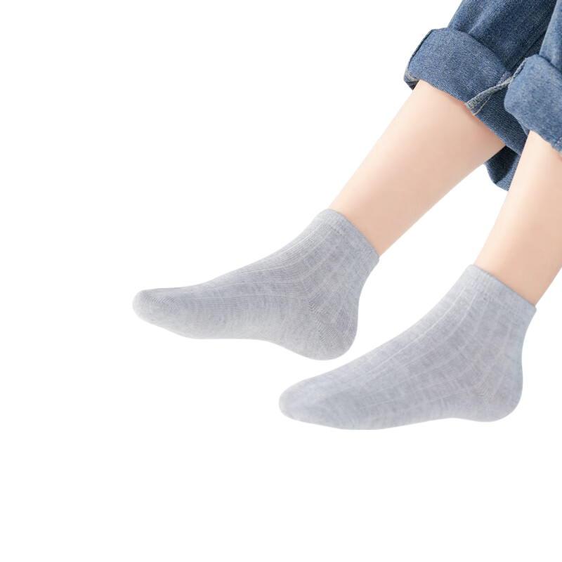 QIHAIQIU Disposable Socks for Children, Breathable And Sweat-Absorbing, for Boys And Girls, Travel Daily Mid-Calf Socks, 5 Pairs, Boys XL