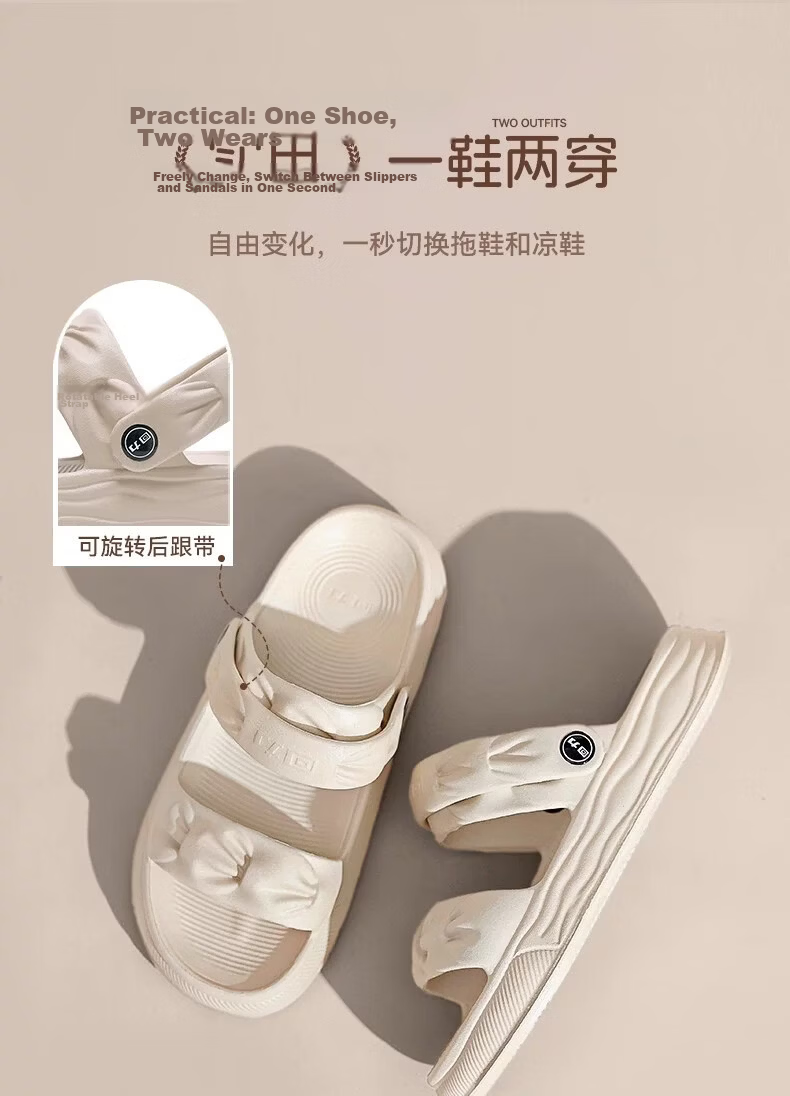 Warrior Women's Sandals 2026 Summer New Travel Wear with Skirts EVA Soft Sole Dual-Wear Beach Slippers 13