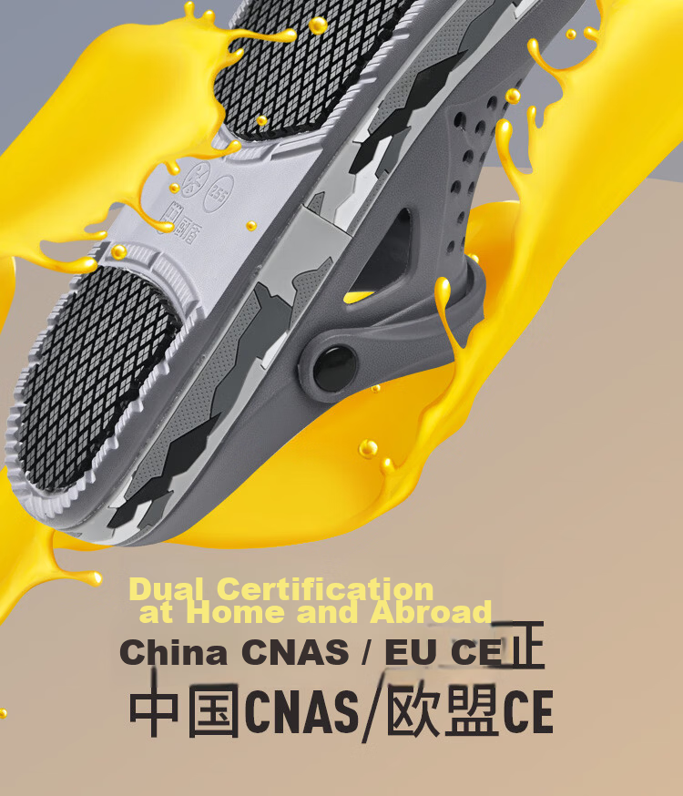 Chudun Chef Shoes Non-slip Waterproof Oil-resistant Kitchen Men's Sandals Clogs Beach Shoes Black Size 36-37 3