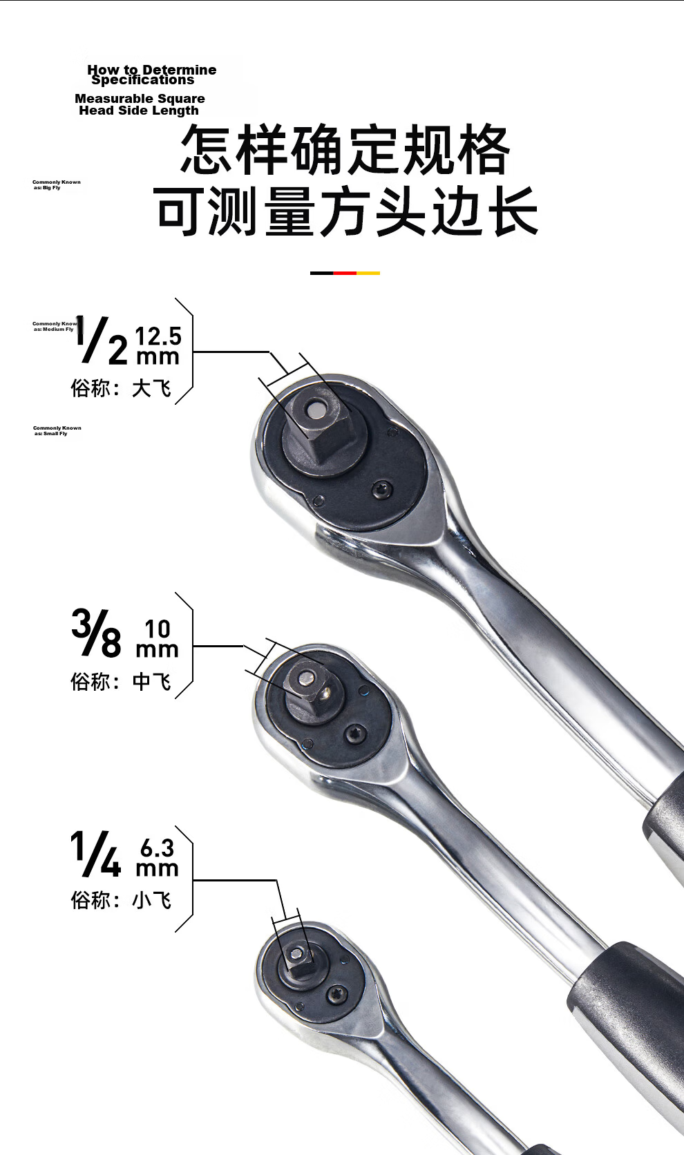 MASTERPROOF Industrial Grade 1/2" Large Ratchet Socket Wrench Quick Wrench Auto Repair Tool Set 12-Piece Single Row Plastic Rack 8