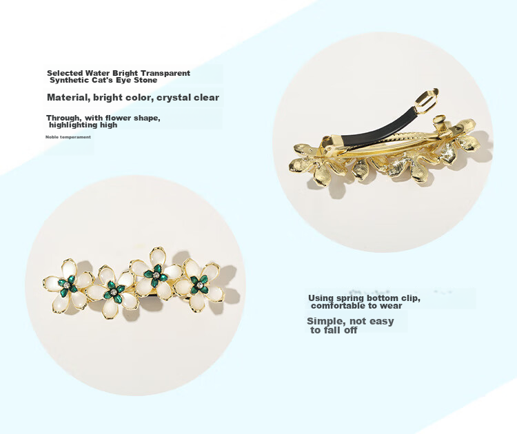 CHIMERA Cat's Eye Hair Clip for Women, High-End Barrette, Side Clip, Back of Head Clip, Mid-Autumn Festival Gift 11
