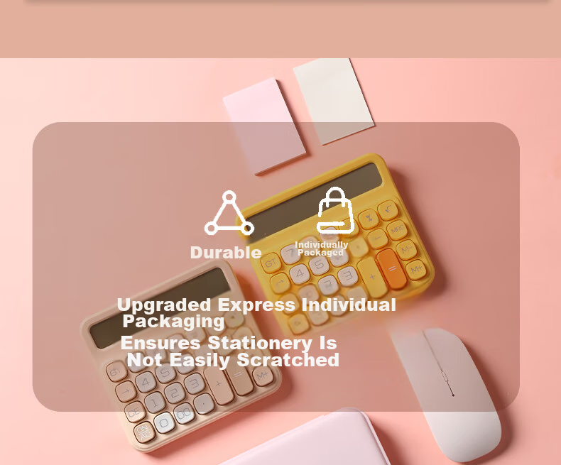 M&G Financial Office Desktop Calculator 12-Digit Large Screen 981G2 Soft-Touch Yellow Calculator 7