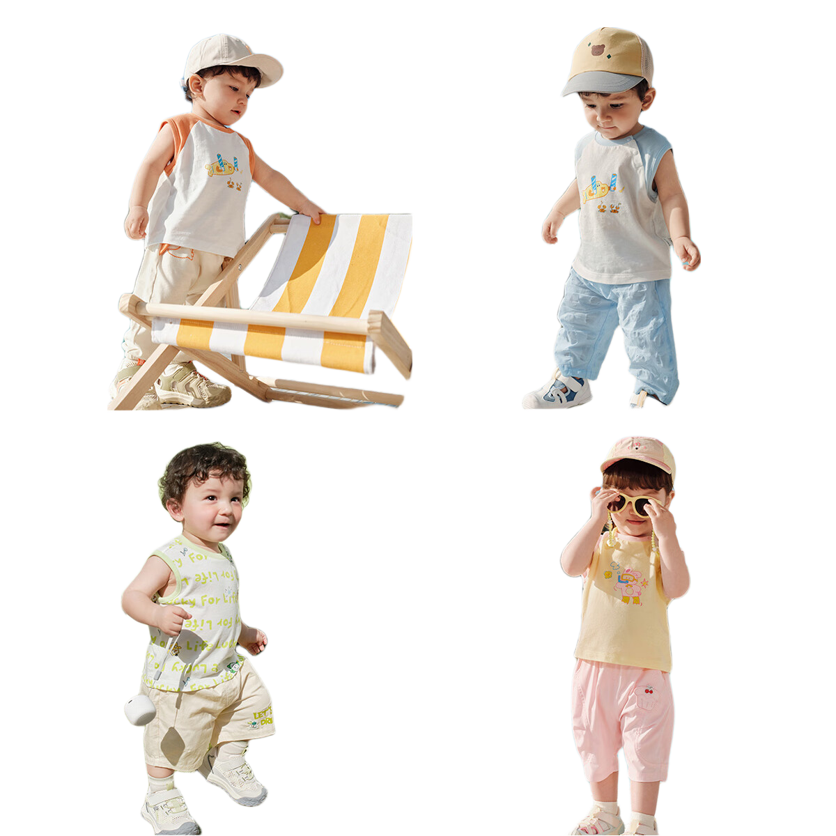 Balabala Baby Sleeveless T-Shirt Vest Girls Boys Infant Clothing 2026 New Summer Cotton Soft Top