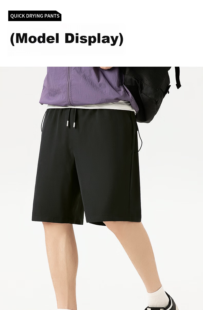 GENIOLAMODE Semir Group Ice Silk Shorts Summer Men's New Quick-Dry Breathable Cool Loose Sports Casual Five-Point Pants 11