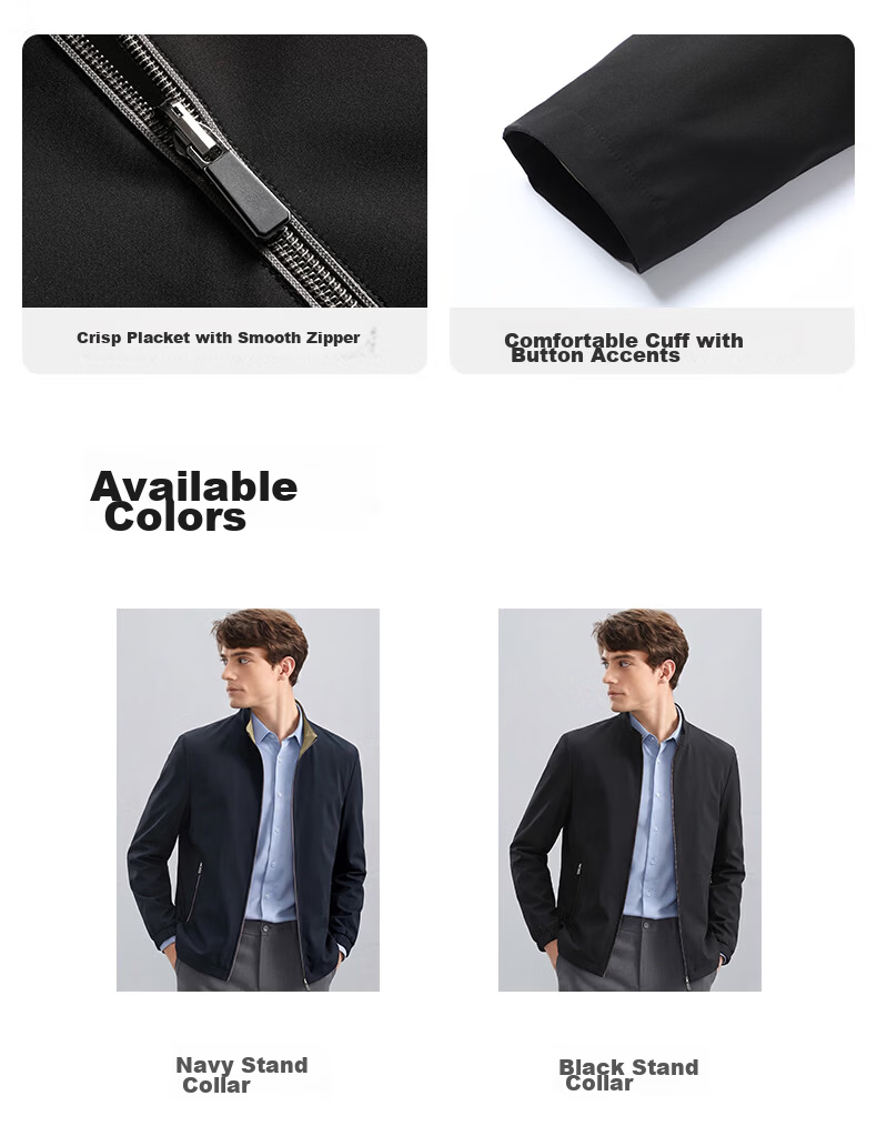 Shanshan [Three-Proof] Executive Jacket Men's Seamless Lapel Coat Business Commuter Wrinkle-Resistant Civil Servant Top Black 6