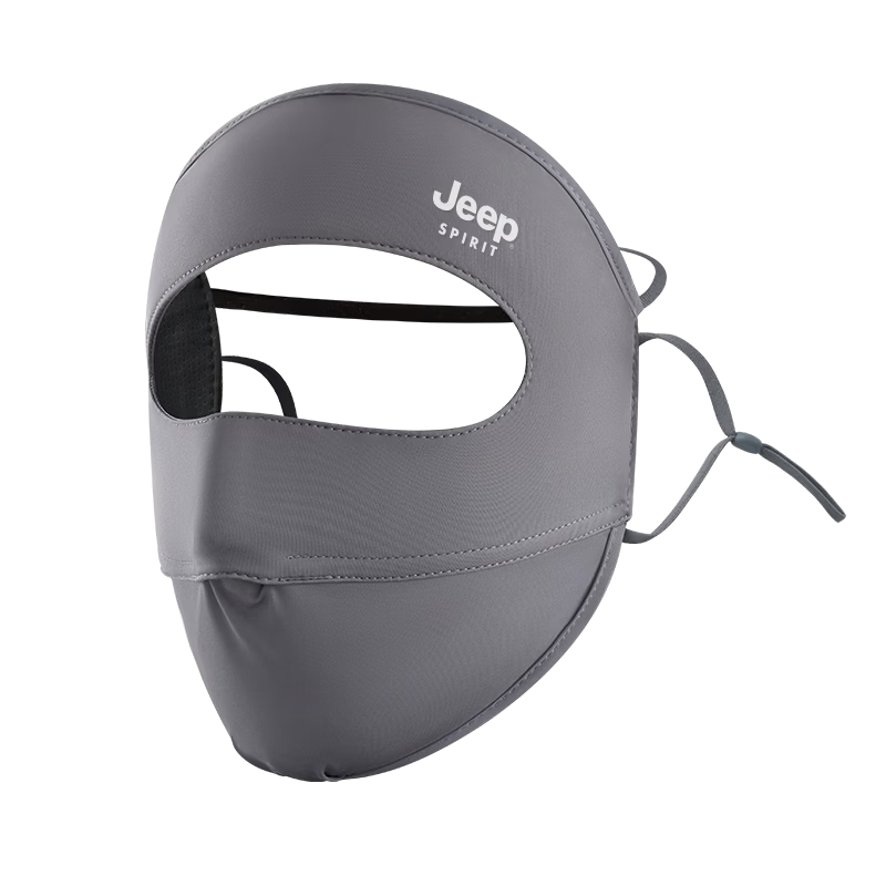 JEEP SPIRIT Men's Summer Full Face Outdoor Cycling Sun Protection Ice Silk Thin Mask KZ00079 Black