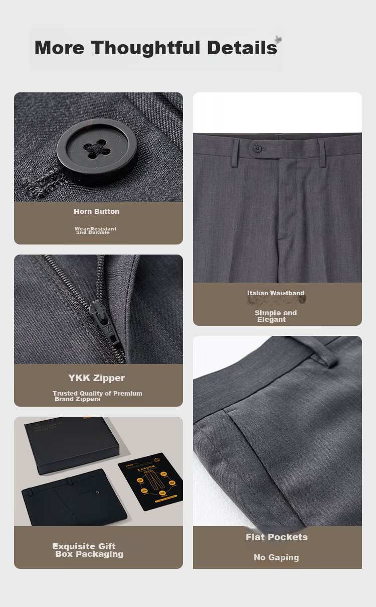 JD Jingzao Cool Wool Tencel Men's Casual Pants Summer Wrinkle-Free Straight Business New Black 31 12