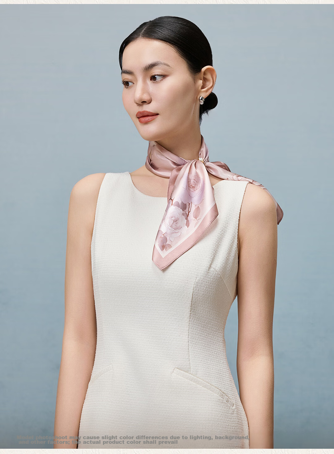 Shanghai Story Spring New Women's 100% Mulberry Silk Small Square Scarf Gift Box for Mom Birthday and Girlfriend Gift 17