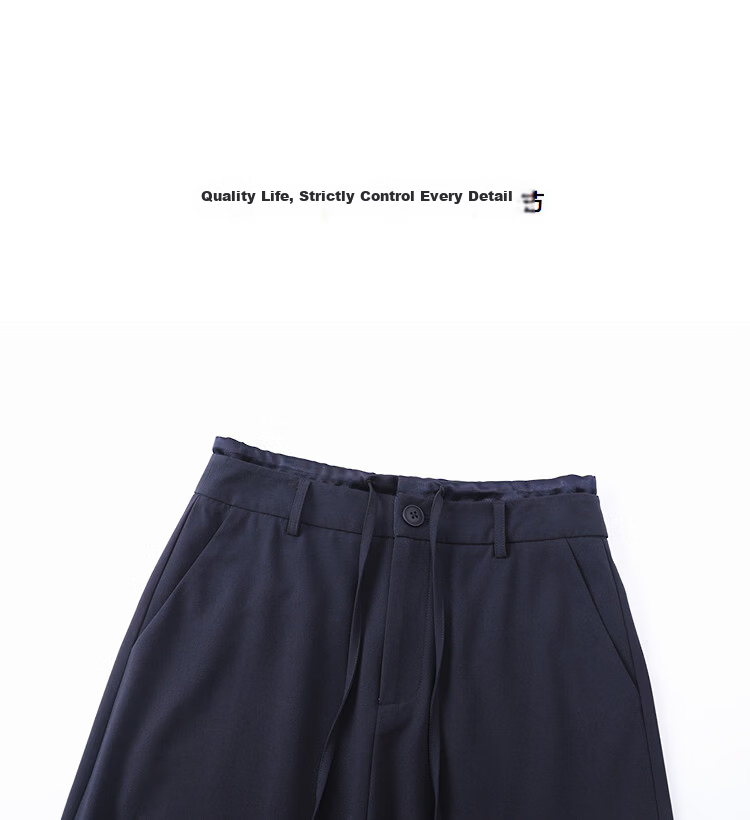 Demana Lady Manlv Spring Elegant Waist Rope Design Spliced Straight Mid-Length Women's Skirt 12