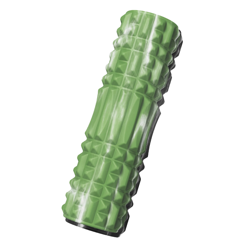 Keep Foam Roller Spiked Massage Stick Fitness Equipment Muscle Relaxation Yoga Column Hollow Light Green and Snow White