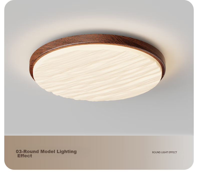 ARROW Pendant Light, Antique Style Full Spectrum Walnut Color Natural Wood Ceiling Eye Protection Living Room Main Light Bedroom Lamp 15