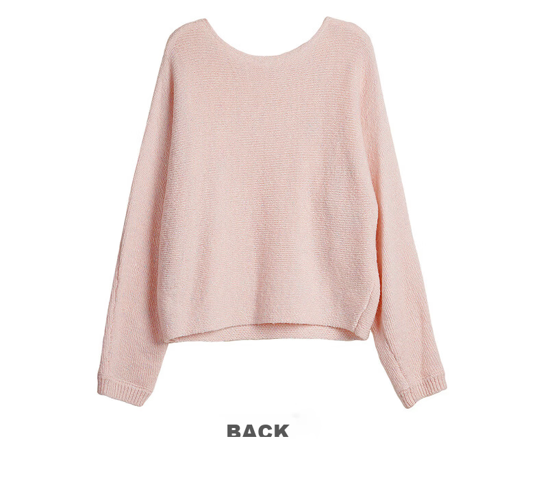Olrain Eurielle Elegant Off-Shoulder Batwing Sleeve Knit Pullover Sweater Blue M Spring New Arrival 30