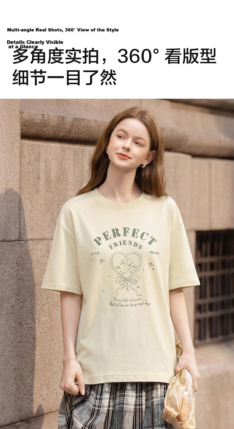TonLion 2026 Summer New Colorblock Short Sleeve T-Shirt Women Korean Style Bowknot Gentle Casual Loose Top 7