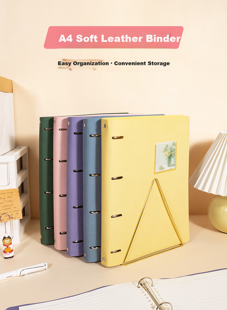 TIANSE American Style Thin Crispy Tearable A4 Loose-leaf Notebook Student Exam Mistake Note Pink Sakura TS-4215 1