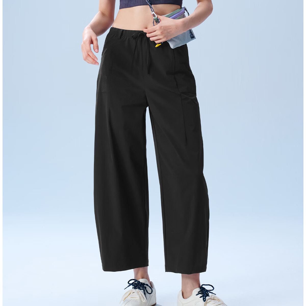 361° Women's Lightweight Outdoor Ice-Cooling Sun Protection Capri Pants Summer Thin Loose Casual Straight-Leg UPF50+ 25