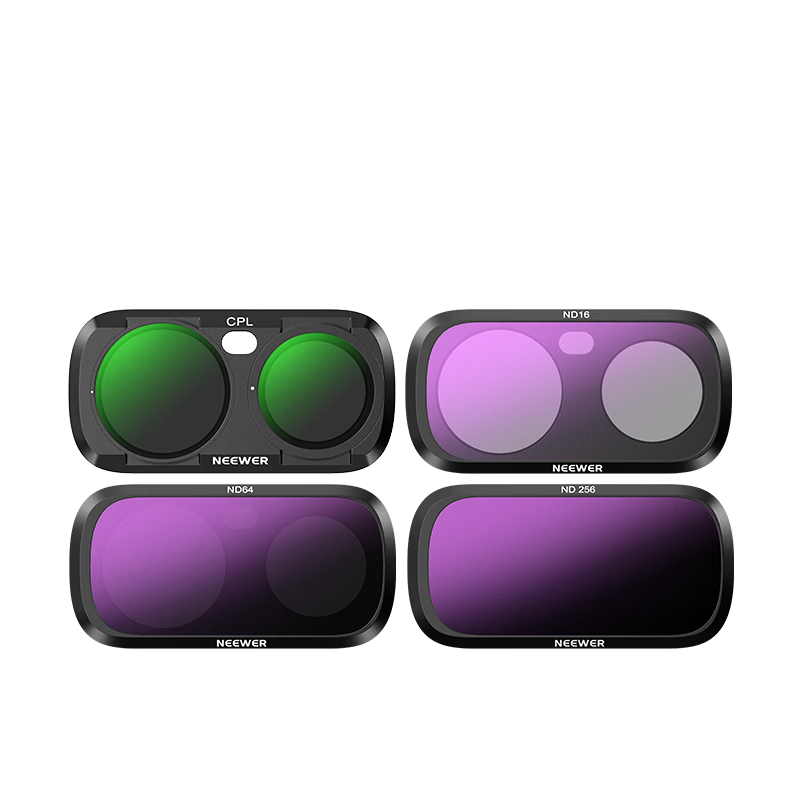 NEEWER Insta360 Luna Ultra Camera Filter Kit Magnetic Quick Release CPL+ND16+ND64+ND256 UV Protective ND Neutral Density Polarizing Filters