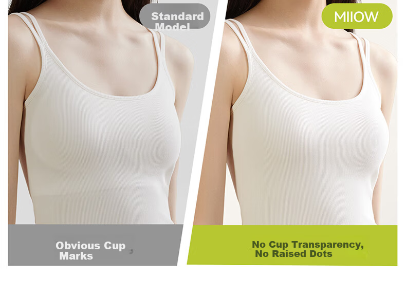 MiiOW Women's Modal Ice Silk Cooling Camisole Vest Summer Sports Back Design with Chest Pad Inner Wear Outer Wear Base Shirt 4