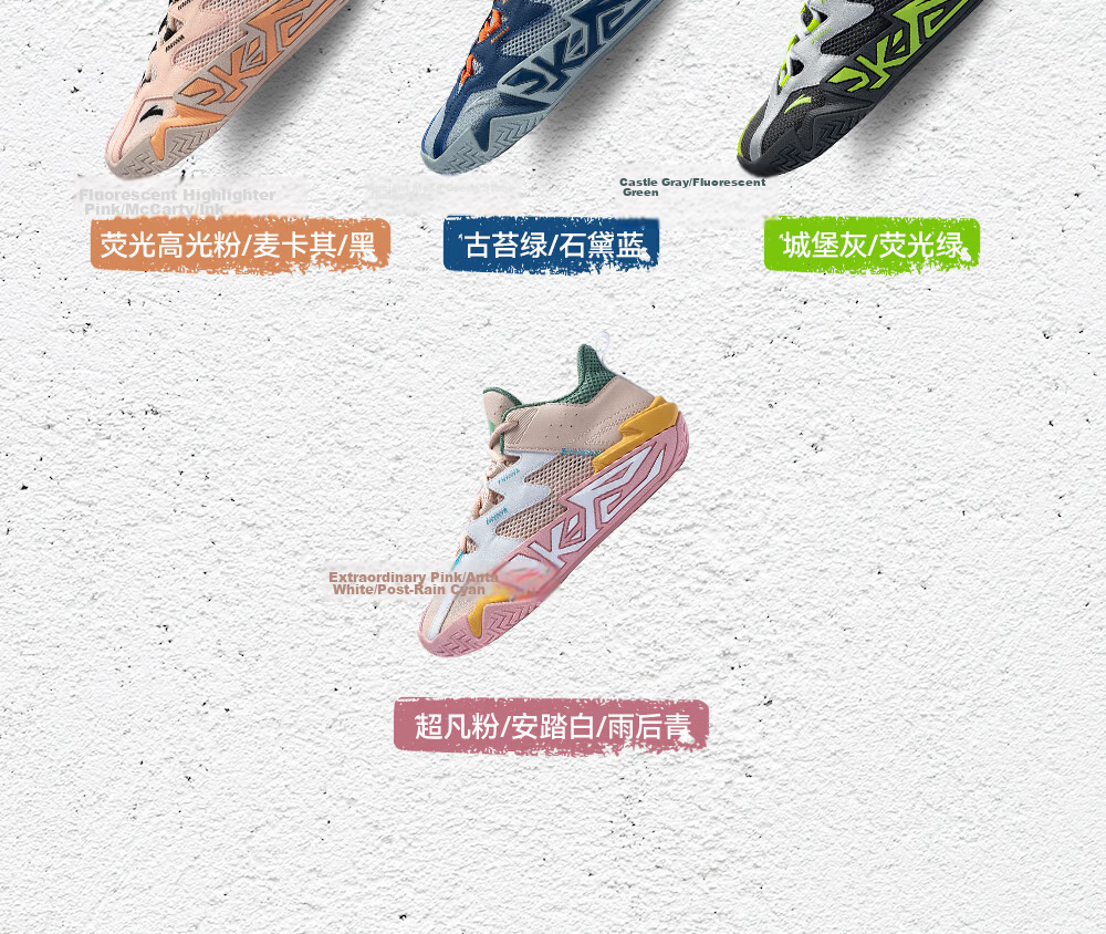 Anta Kids Boys Sports Shoes 2026 Summer Breathable Mesh Durable Cement Basketball Shoes A12621102 13