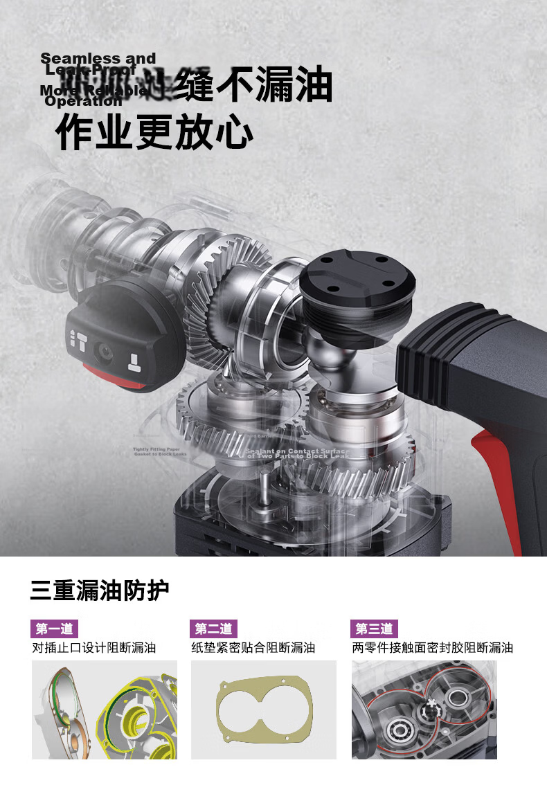 BOSCH 950W Rotary Hammer Drill BH426 with Safety Clutch Concrete Drill and Chisel Combo 4