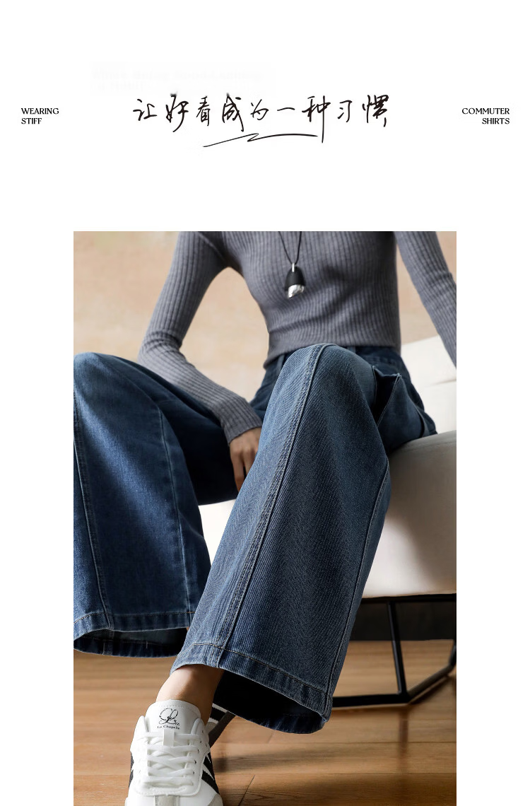 Demana Structuralism Spring Cloud Oxygen Cotton High-Waist Cargo Pocket Segmented Loose Fit Petite Women's Jeans 10