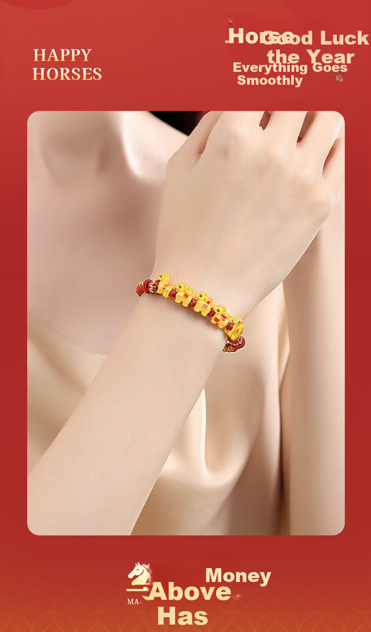 ALLOVE Sterling Silver Red String Pony Bracelet for Women, New 2026 Style Birthday Gift for Girlfriend Or Wife 9
