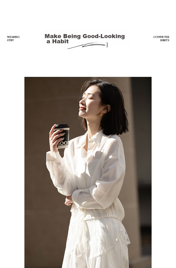 Demana Luxury Linen Spring Elegant Lapel Lace Splice Drawstring Loose Petite Women's Shirt 10