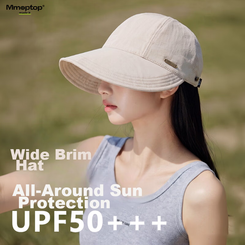 MMOPTOP Summer Lightweight UV Protection Bucket Hat Sun Hat Large Head Circumference Sunshade Baseball Cap Unisex
