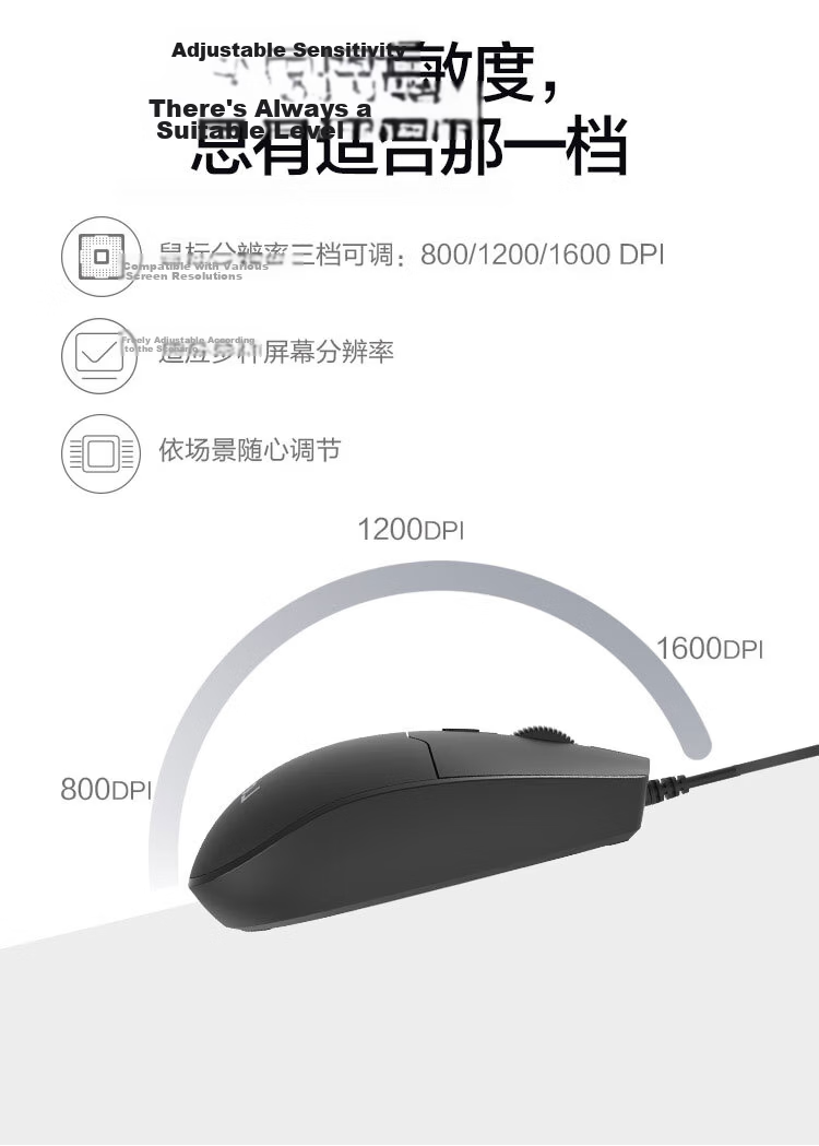 Lenovo KM180 Wired Keyboard and Mouse Set Ergonomic Comfortable Touch Business Office Desktop Compatible with Xiaoxin 4