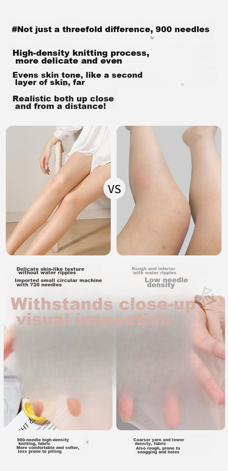 Afandi Sheer Leg Magic Thin Anti-Snag Black Nude Feel Spring Summer Sexy No-Drop Crotch Tights Pantyhose for Women 6