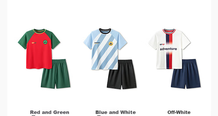 Balabala Kids Short Sleeve Set Boys Girls Baby 2-Piece Summer 2026 Football Jersey and Shorts Moisture-Wicking Quick-Dry 12
