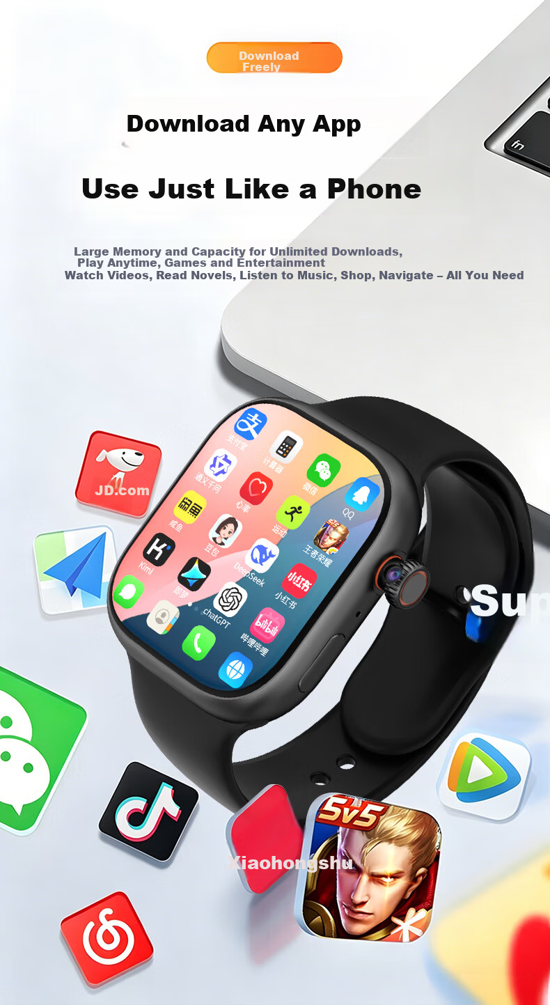 HAOXUEXI Huaqiangbei Smartwatch Multifunctional 5G Full Network Adult and Kids Eye Protection Phone Watch for Primary and Middle School Students 5