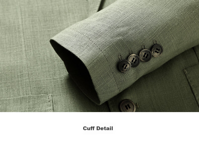 Shanshan [Natural Linen] Men's Spring Summer Thin Business Casual Blazer New Single Suit Jacket 26