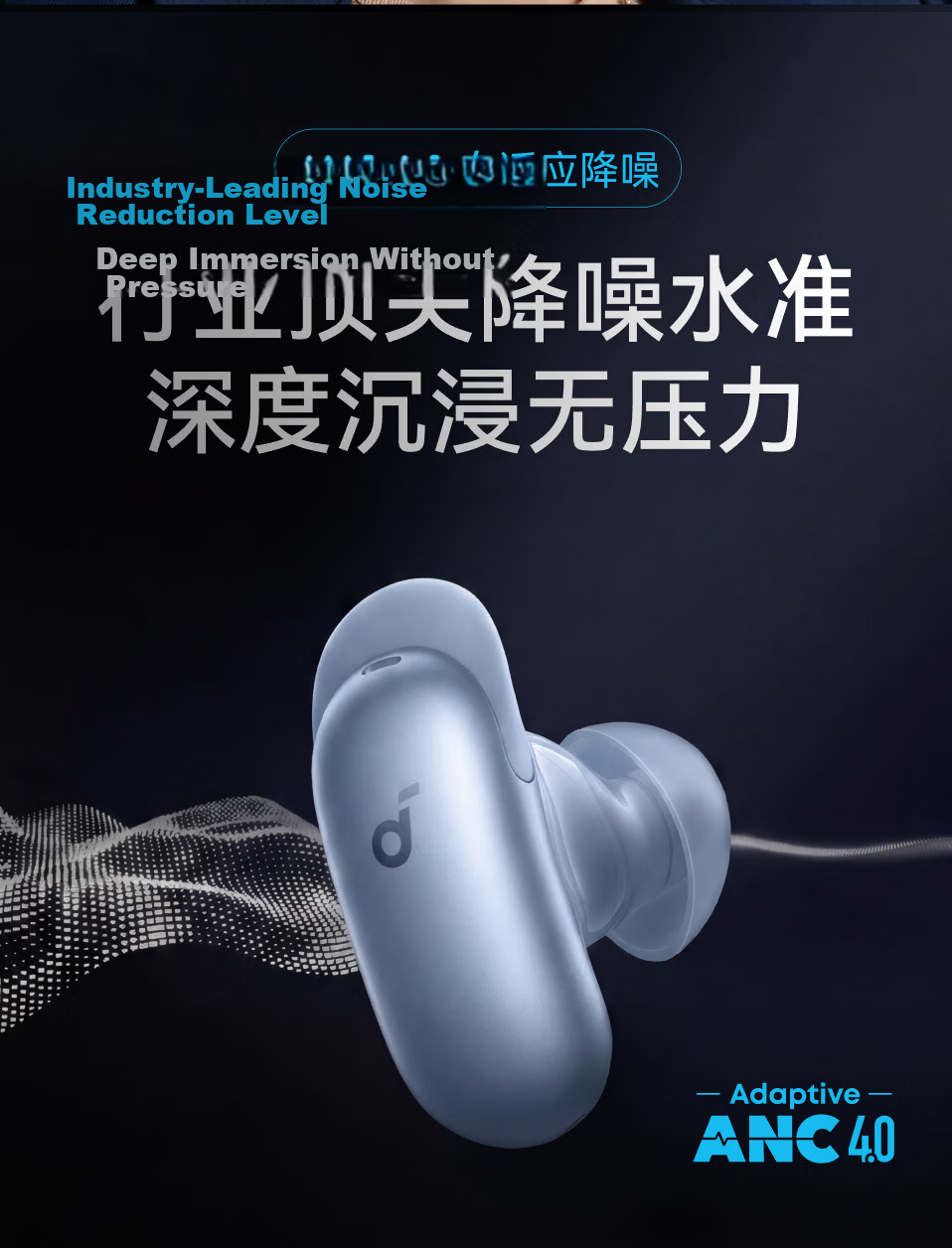 ANKER Anker Noise Cancelling Pro Wireless Bluetooth Earphones Clear Call Active Noise Cancelling Bluetooth 2026 Latest AI Sound Restoration Guinness Certified Blue 16