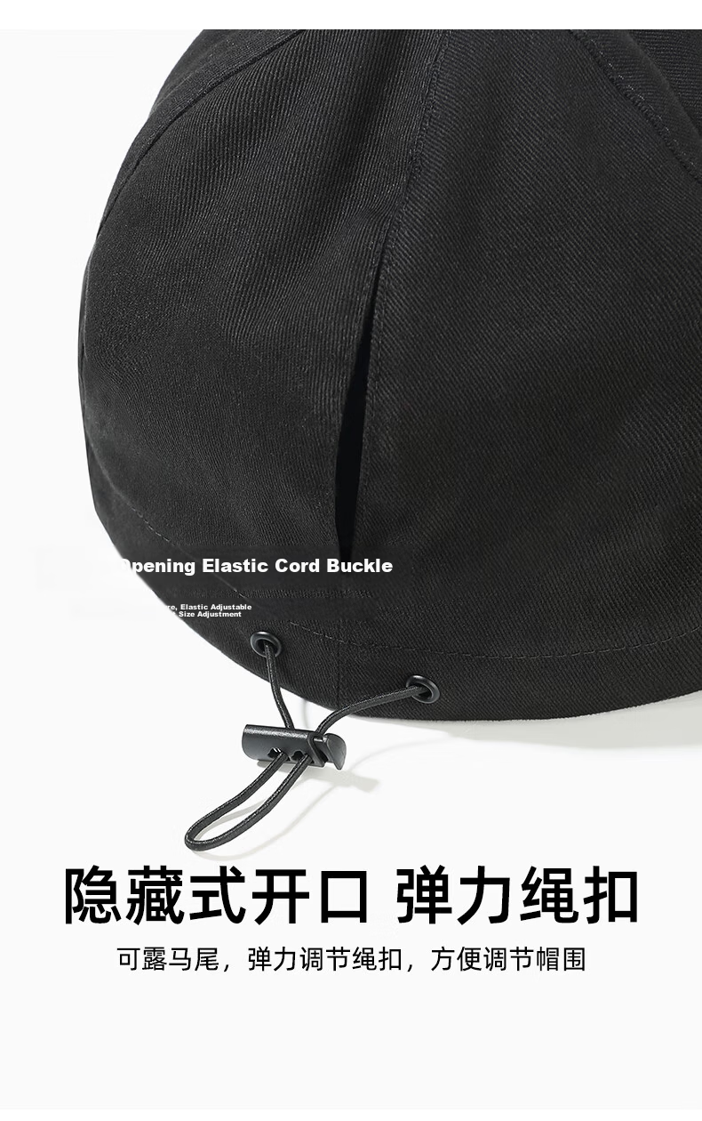 CACUSS Women's Foldable Summer Fisherman Hat Outdoor Sun Protection Large Head Circumference Mountaineering Sun Hat Slim Face Black Large 6