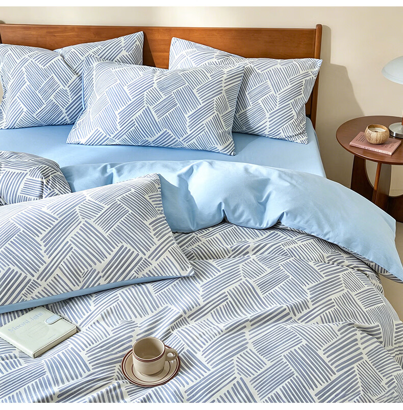 Grace A-Class Antibacterial 100% Xinjiang Cotton Pure Cotton Quilt Cover Single Piece Student Quilt Cover Sea Salt 180*220cm 9