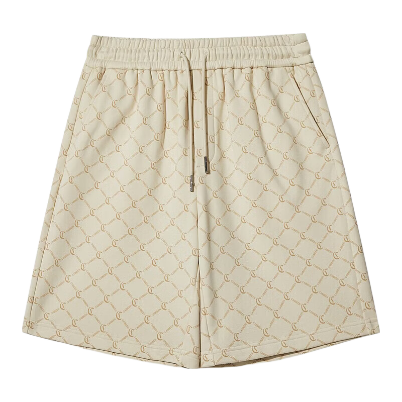 Cabbeen Men's 340G Heavyweight Sweat Shorts Summer 2024 Vintage All-Over Print Loose Sports Shorts