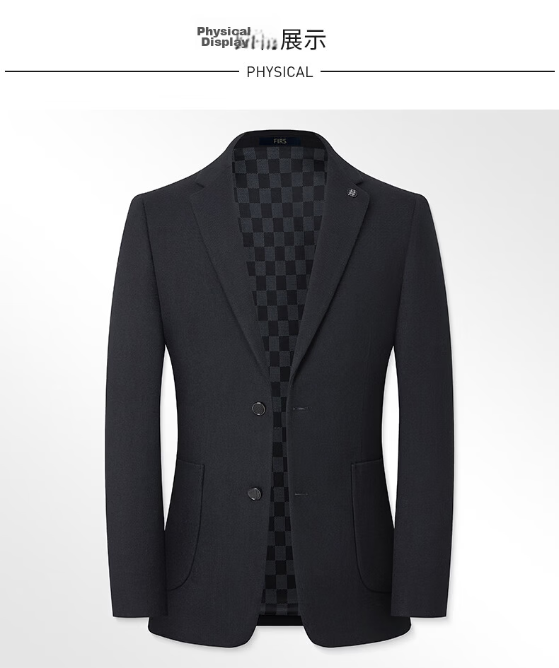 Shanshan Men's Wool-Blend Business Casual Slim Fit Suit Jacket Spring Autumn Winter 13