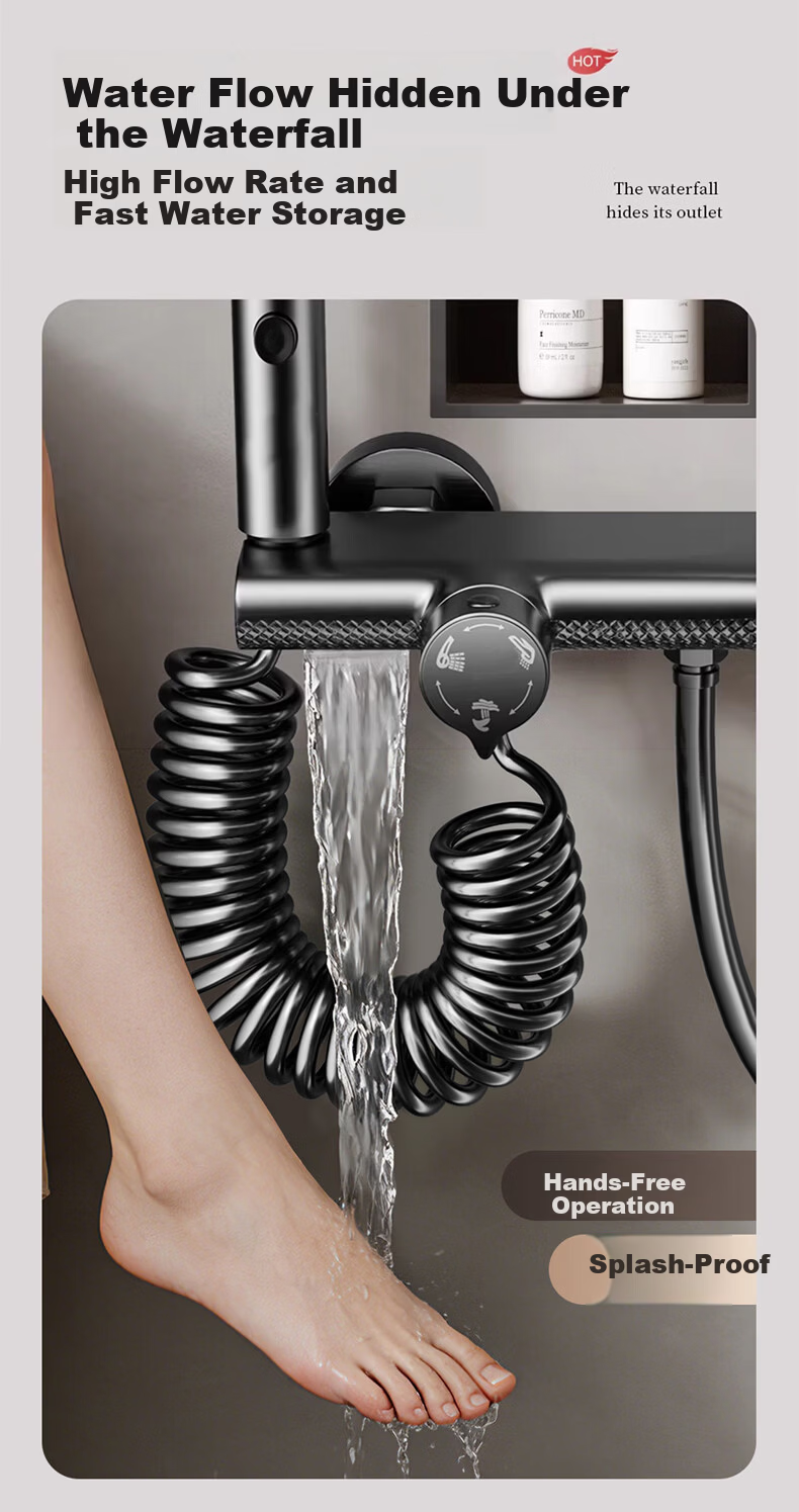 IVORPO [Germany] Shower Set Complete Integrated Automatic Descaling Bathroom Hot and Cold Pressurized Shower Head 11