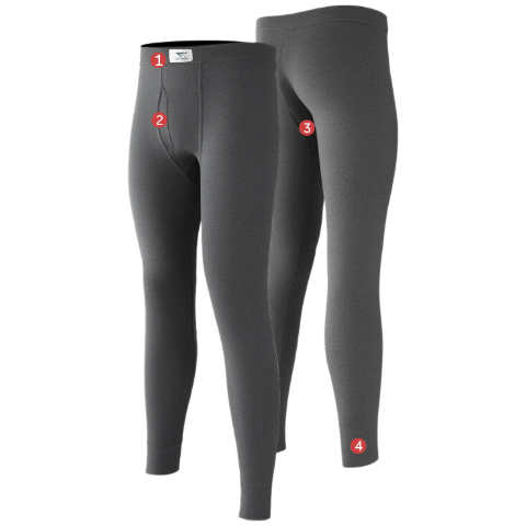 SEPTWOLVES [Pure Cotton Antibacterial] Men's Long Johns, Pure Cotton Antibacterial Thermal Underwear, Winter Basic Base Layer Pants, Single Pack