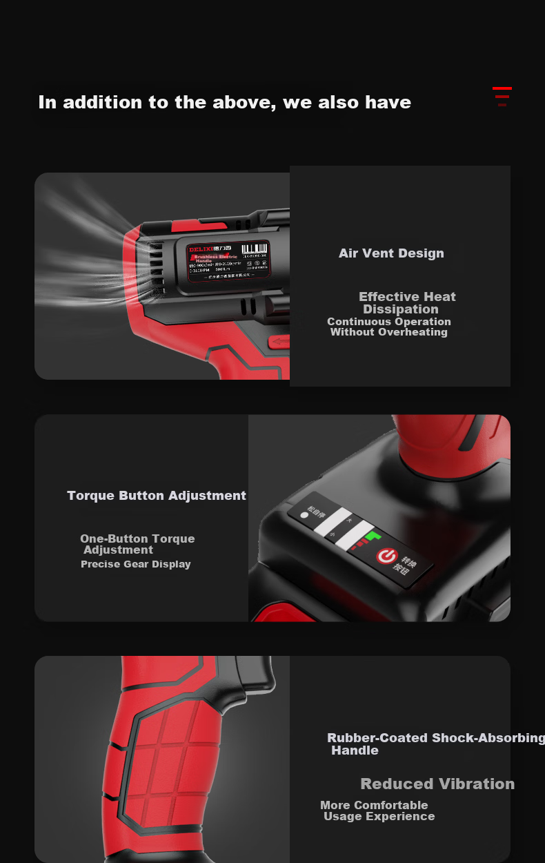 Delixi Electric 21V Cordless Ratchet Wrench Truss Wrench 90-Degree Angle Rechargeable Screwdriver Tool Set 4