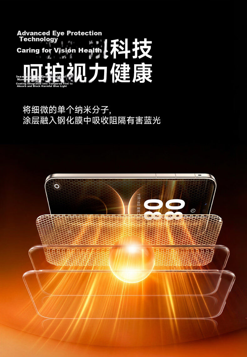 First Guard AR Anti-Reflective Eye Protection Film | Value Pack of 2 for Huawei Pura80 Tempered Glass Screen Protector Anti-Blue Light Drop Resistant Full Coverage HD Glass Film 11