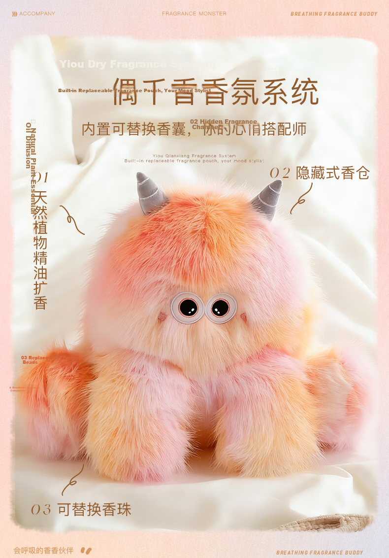 Wenjian Little Elf Plush Stuffed Toy Birthday Gift for Girls Girlfriend and Bestie Practical Aromatherapy Doll for Girls 4