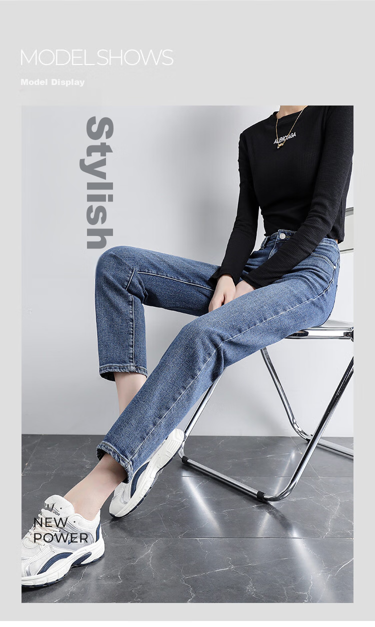 Jeanswest Vintage Low-Waist Slim Fit Stretch Flared Jeans for Women, Dark Blue XL 8