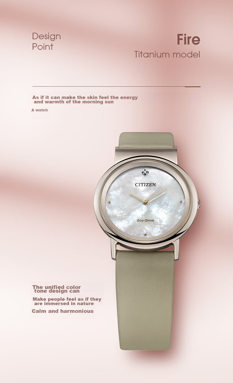 CITIZEN Women's Japanese Korean Eco-Drive Mother-of-Pearl Dial Watch EG7073-16Y Gift for Girlfriend 3